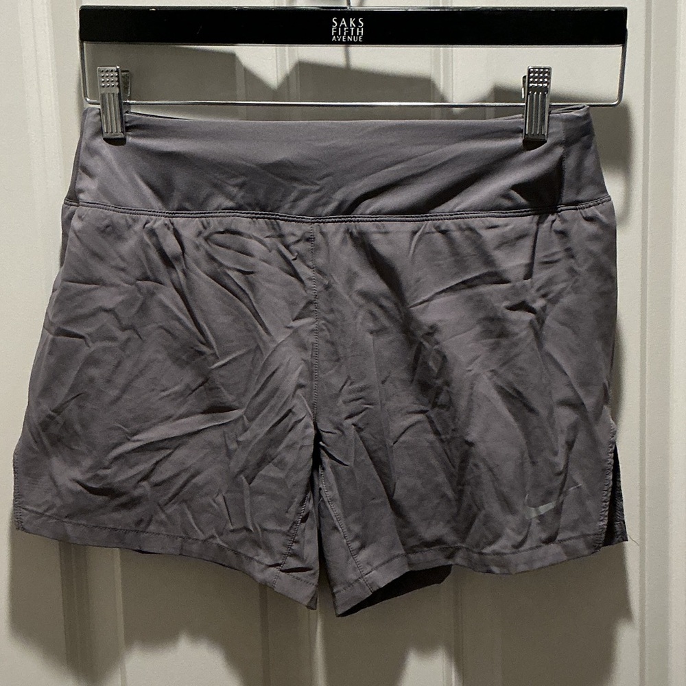 EUC Nike Running Gray Lined Dri-Fit Athletic Shorts